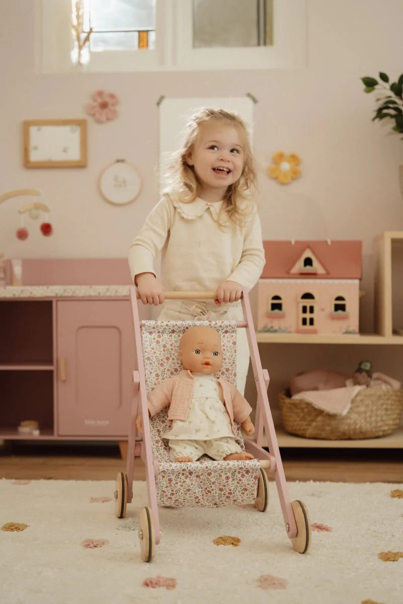 LITTLE DUTCH DOLL STROLLER PINK