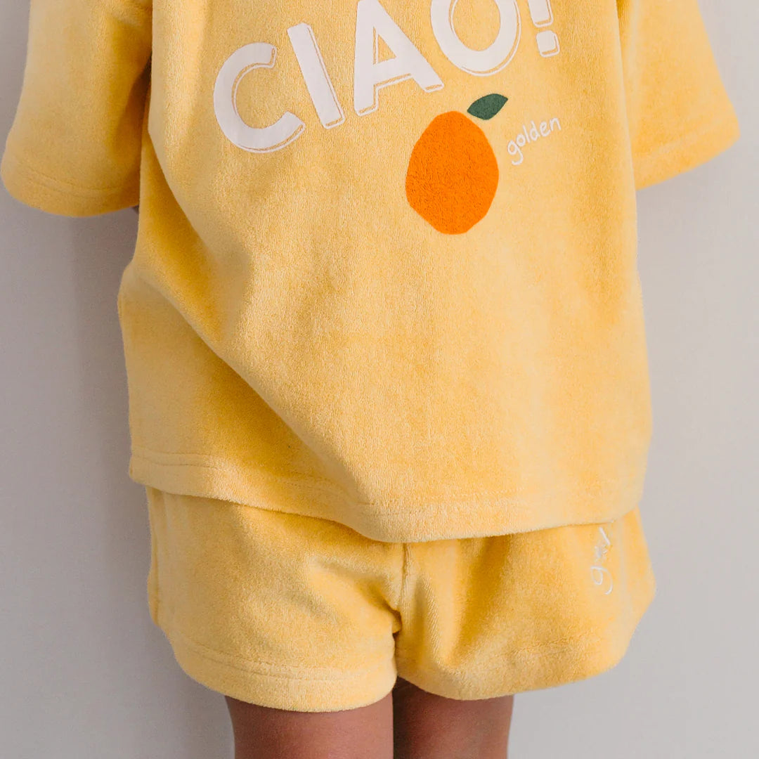 GOLDEN CHILDREN ESSENTIAL SHORTS TERRY GOLDEN CREAM