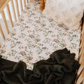 SNUGGLEHUNNY FITTED COT SHEET EUCALYPT