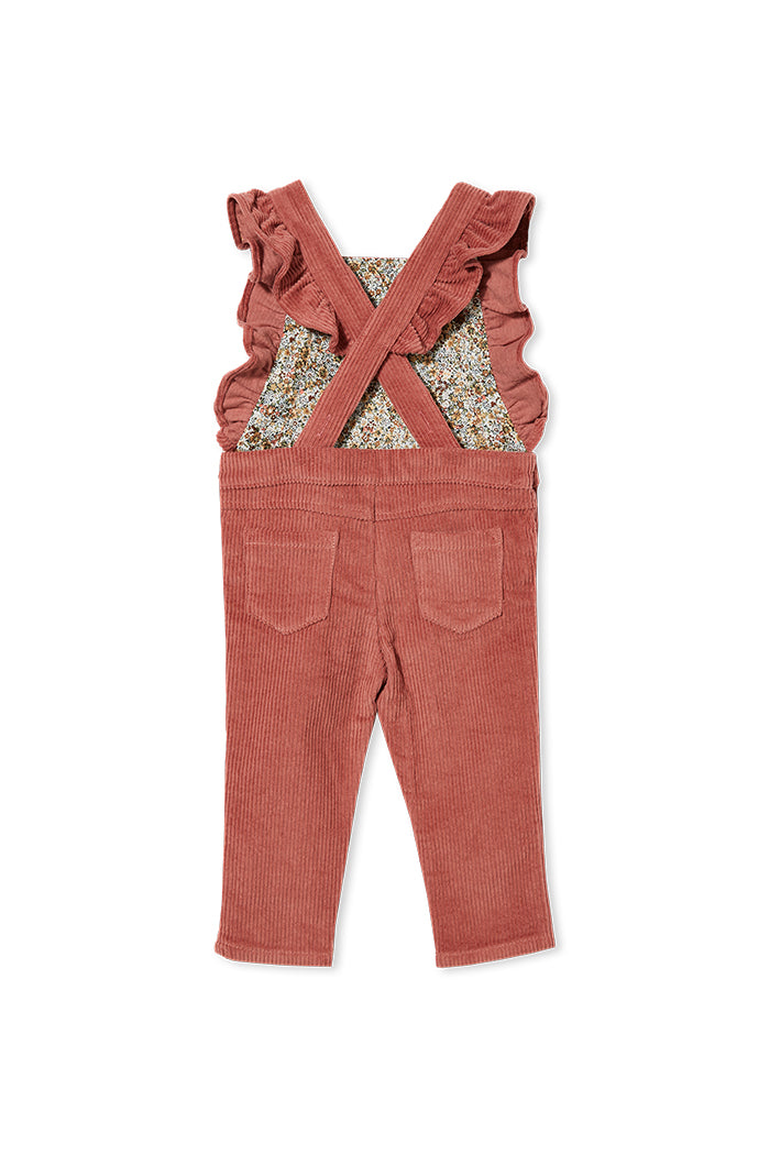 MILKY BLUSH CORD OVERALLS