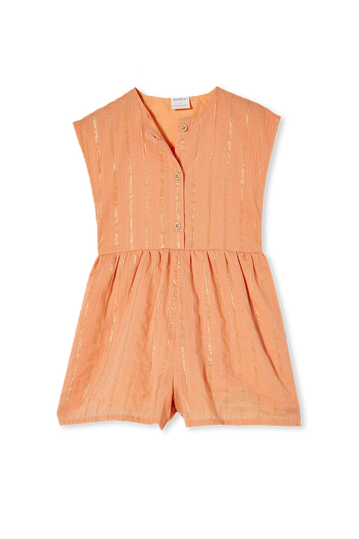 MILKY LUREX STRIPE PLAYSUIT