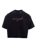 EVE GIRL SIGNATURE TEE WASHED BLACK