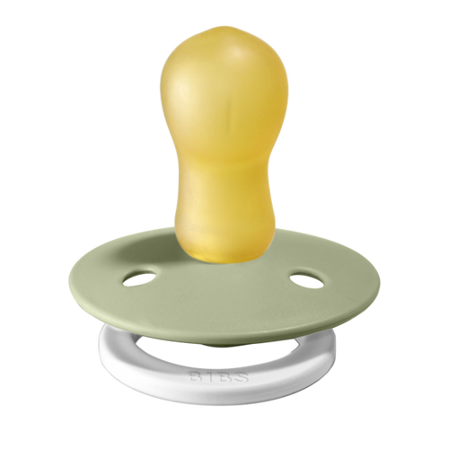 BIBS NIGHT GLOW DUMMY 2 PACK SIZE 3 (18MTHS +) SAGE
