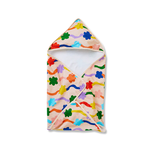 HALCYON NIGHTS FLOWER FLOW HOODED TOWEL BABY