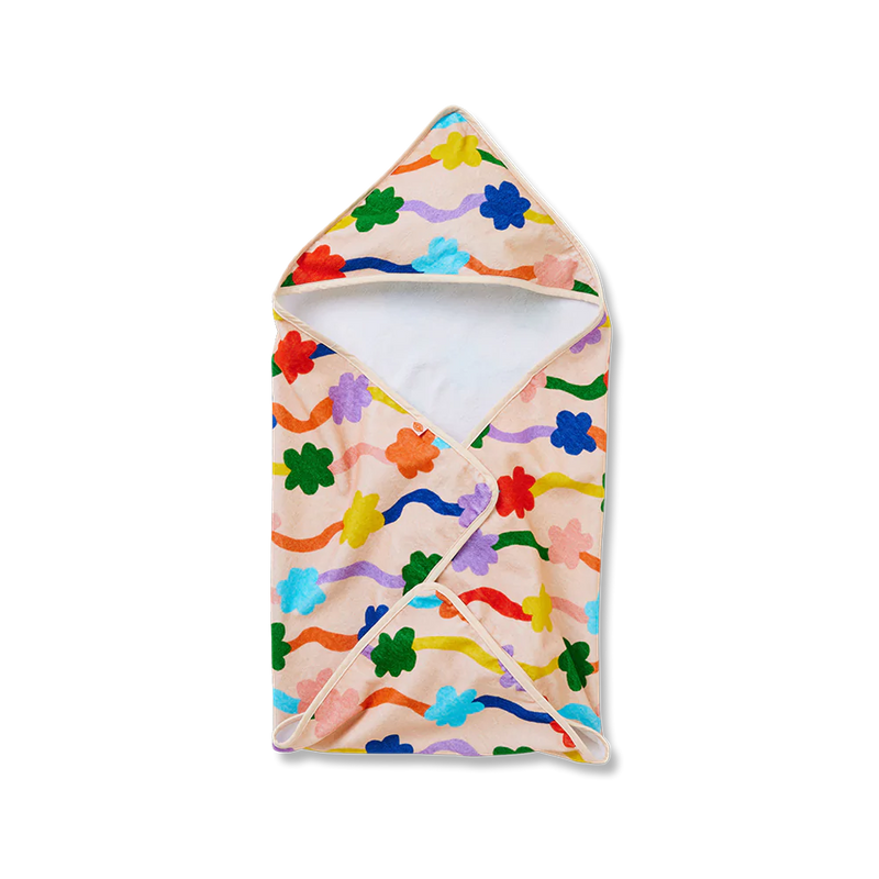 HALCYON NIGHTS FLOWER FLOW HOODED TOWEL BABY