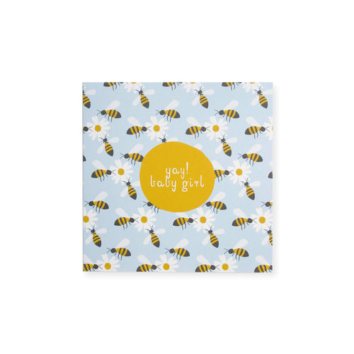 CARD BABY GIRL - BUMBLE BEES