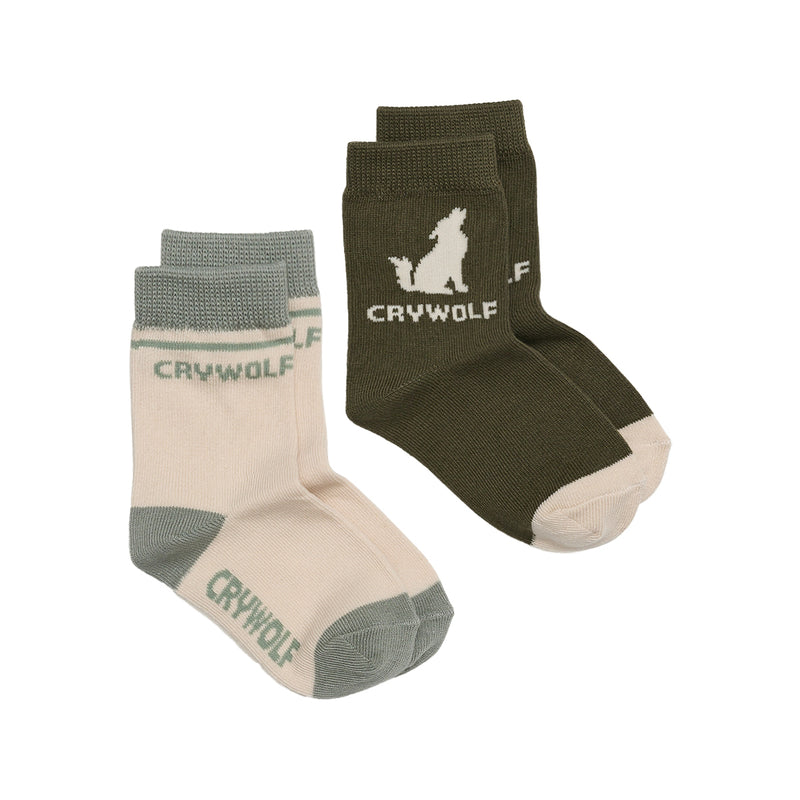 CRYWOLF SOCK 2 PACK KHAKI/MOSS