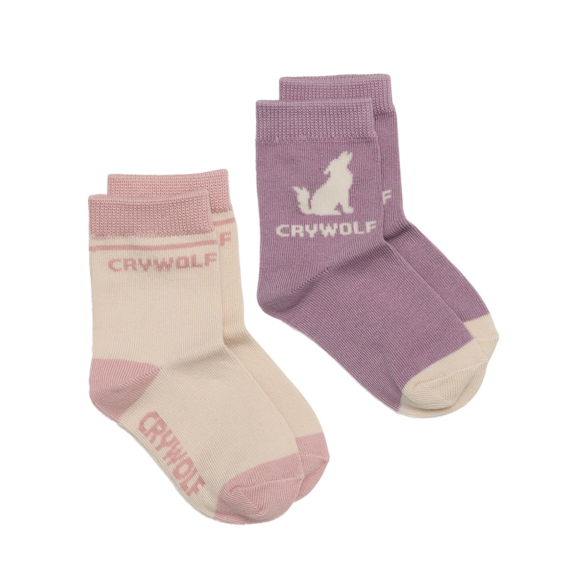CRYWOLF SOCK 2 PACK LILAC/BLUSH