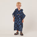 CRYWOLF HOODED TOWEL BLUE CHECKERED
