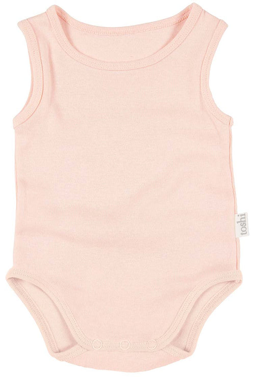 TOSHI ORGANIC ONESIE SINGLET BLUSH