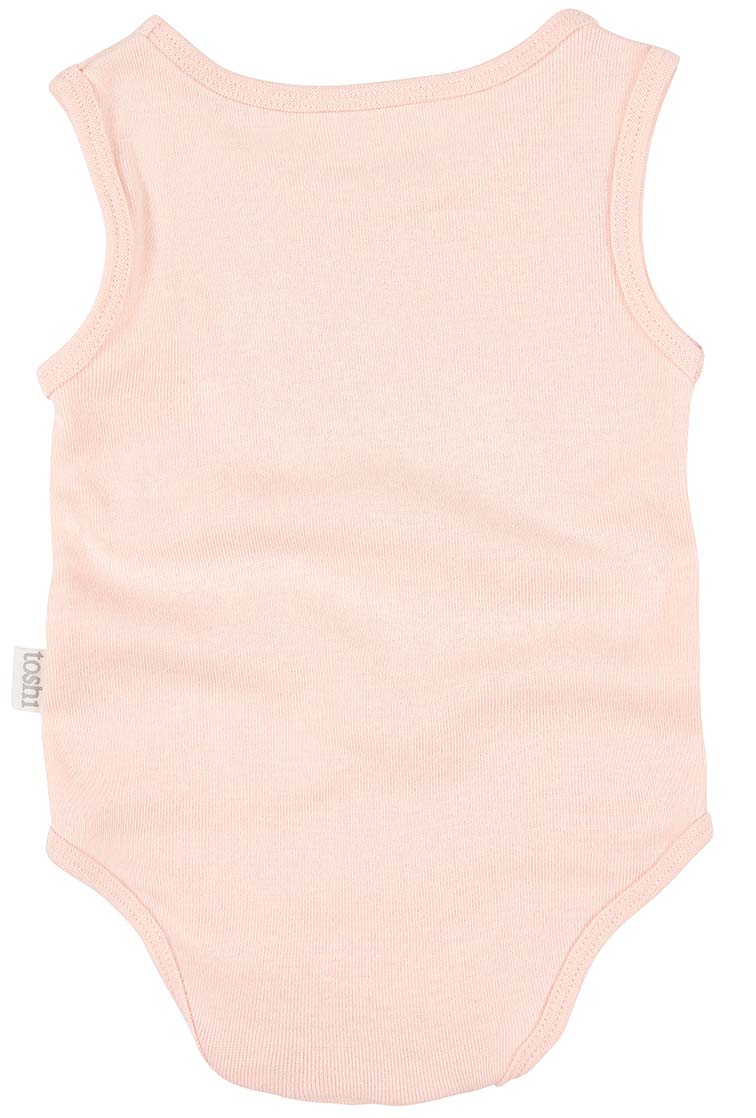 TOSHI ORG ONESIE SINGLET BLUSH