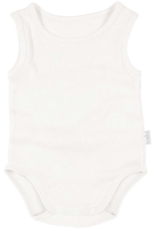 TOSHI ORGANIC ONESIE SINGLET CREAM