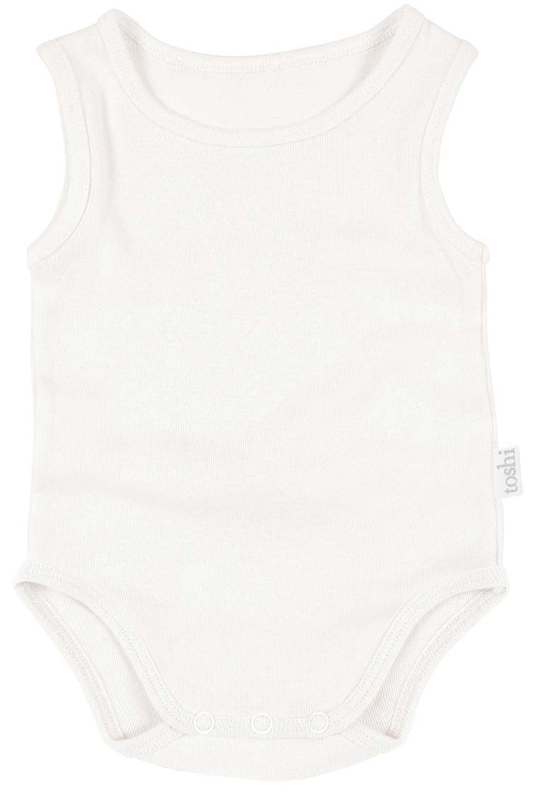 TOSHI ORGANIC ONESIE SINGLET CREAM