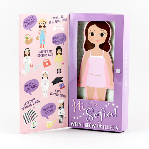 WOODEN MAGNETIC DRESS UPS SOFIA