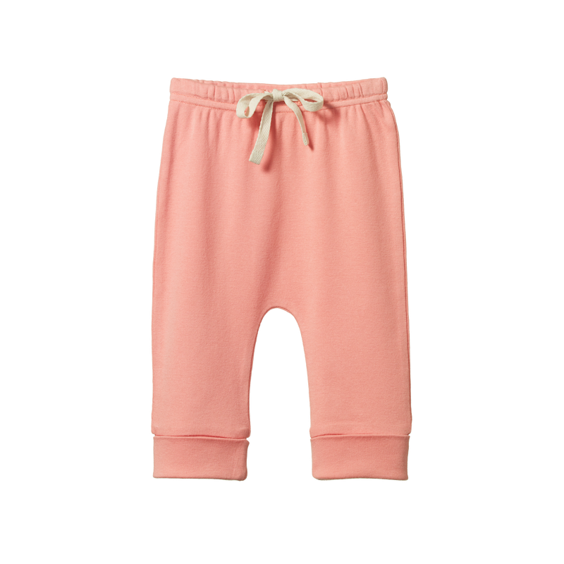 NATURE BABY DRAWSTRING PANT PEONY