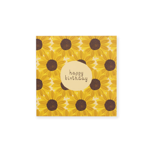 CARD BIRTHDAY - SUNFLOWERS