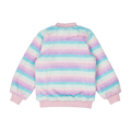 ROCK YOUR BABY PASTEL STRIPE FAUX FUR JACKET