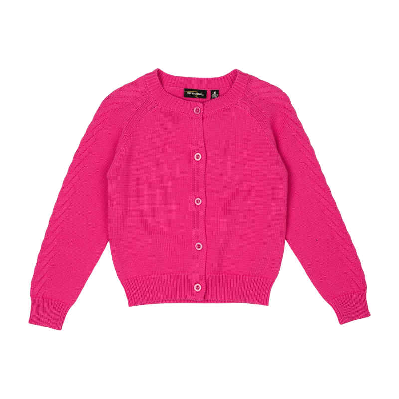 ROCK YOUR BABY HOT PINK KNIT CARDIGAN