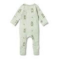 WILSON & FRENCHY ORGANIC RIB ZIPSUIT - BEAR HUG