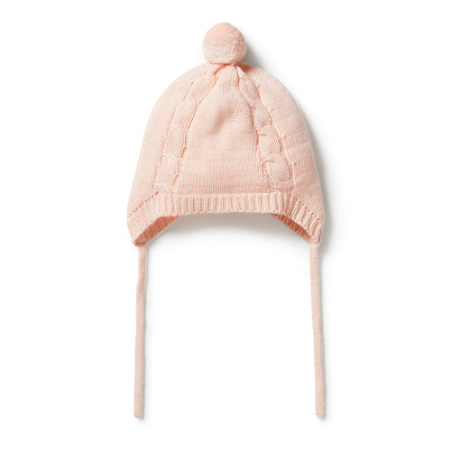 WILSON & FRENCHY MINI CABLE BONNET BLUSH