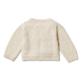 WILSON & FRENCHY KNITTED RUFFLE CARDIGAN SAND MELANGE