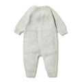 WILSON & FRENCHY KNIT BUTTON GROWSUIT GREY MELANGE