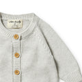 WILSON & FRENCHY KNIT BUTTON GROWSUIT GREY MELANGE