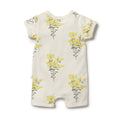 WILSON & FRENCHY ORGANIC BOYLEG ZIPSUIT LITTLE BLOSSOM