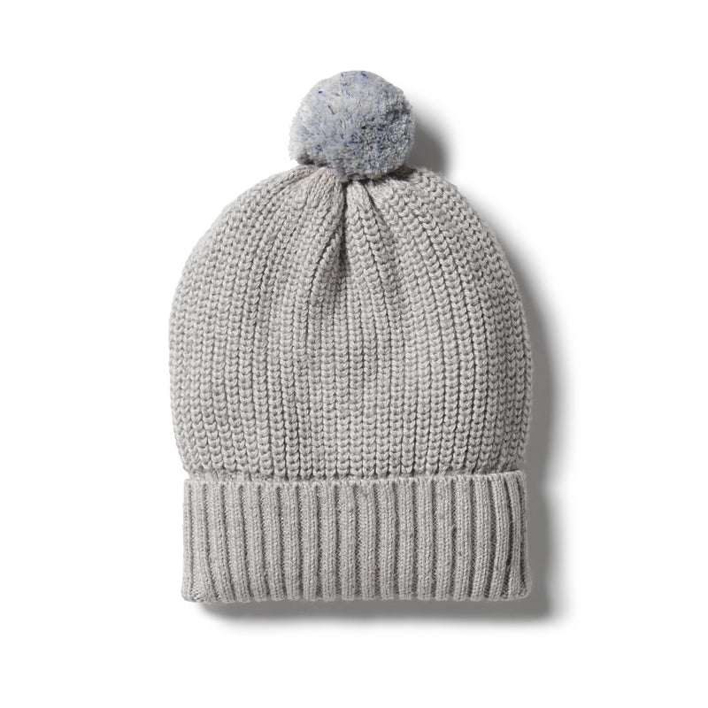 WILSON & FRENCHY KNITTED HAT GLACIER GREY FLECK