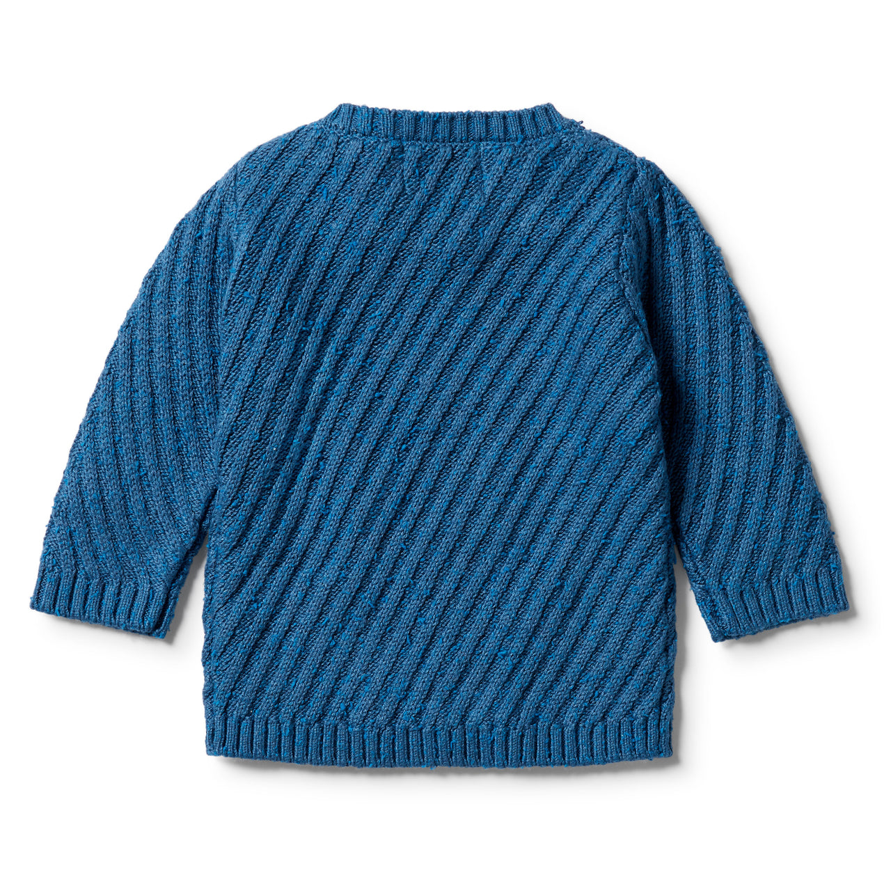 WILSON & FRENCHY JACQUARD JUMPER DENIM FLECK