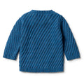WILSON & FRENCHY JACQUARD JUMPER DENIM FLECK