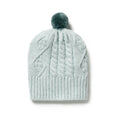 WILSON & FRENCHY KNITTED CABLE HAT - MINT FLECK