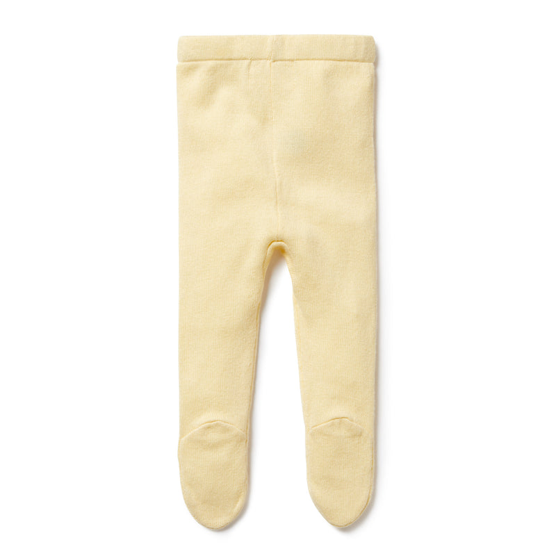 WILSON & FRENCHY KNIT FOOTED LEGGING -PASTEL YELLOW