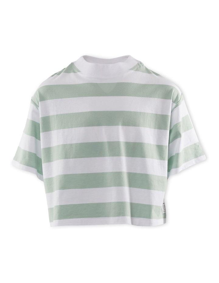 EVE GIRL ROSIE STRIPE TEE SAGE