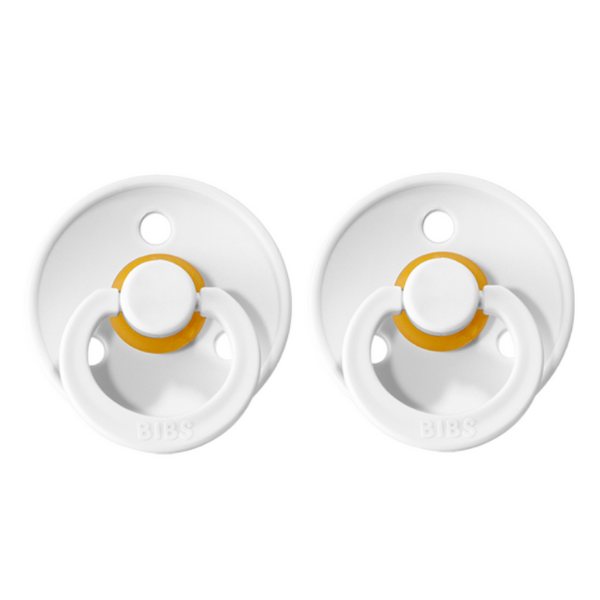 BIBS DUMMY 2 PACK SIZE 1 (0-6MTH) WHITE