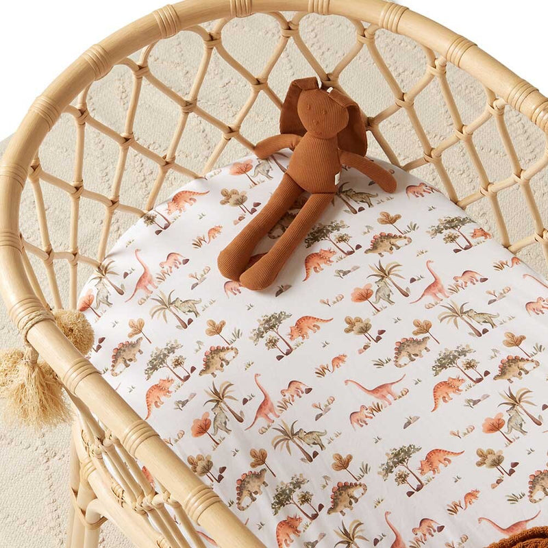 SNUGGLEHUNNY BASSINET SHEET/CHANGE PAD DINO