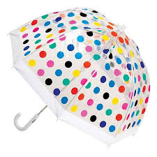 KIDS PRINT BIRDCAGE UMBRELLA MULTI SPOTS
