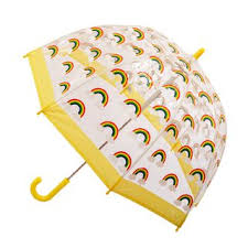 KIDS PRINT BIRDCAGE UMBRELLA RAINBOW