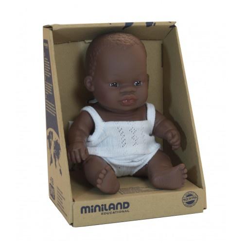 MINILAND DOLL AFRICAN GIRL 21CM