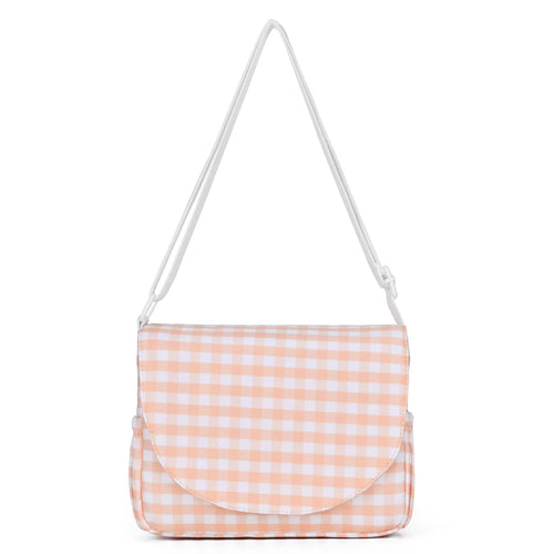 BY BIRDIE PINK GINGHAM HAND BAG/DOLL'S NAPPY BAG