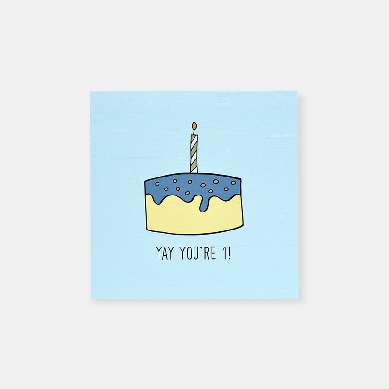 CARD BIRTHDAY -AGE 1 BLUE