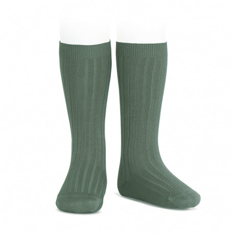 CONDOR RIB KNEE HIGH SOCK (761 LIQUEN)