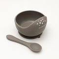 SILICONE SCOOP BOWL AND SPOON SET STONE PEBBLES