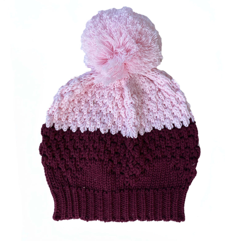 BELLA AND LACE BEANIE MULBERRY JAM