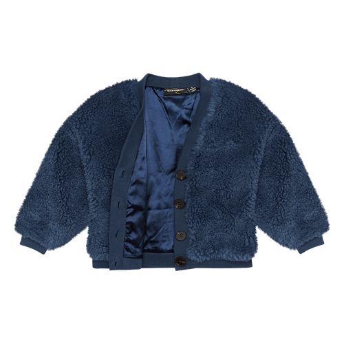 ROCK YOUR BABY BLUE SHERPA CARDIGAN