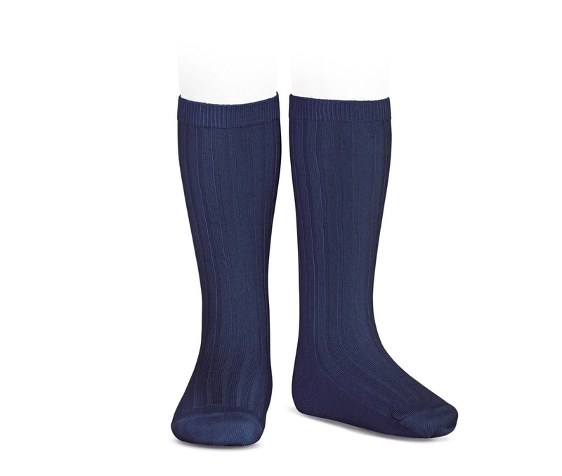 CONDOR RIB KNEE HIGH SOCK (480 NAVY)