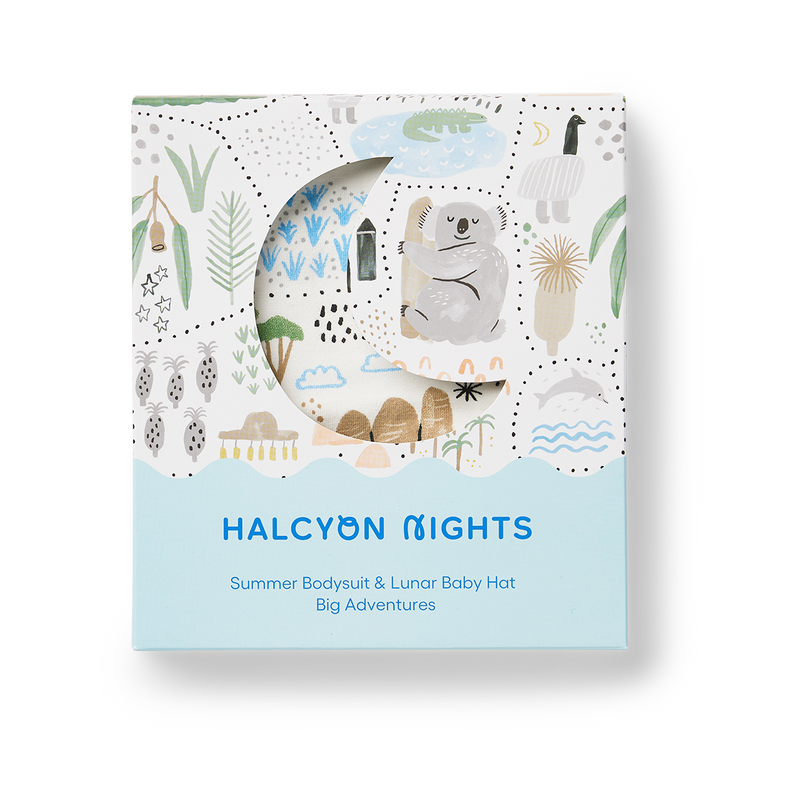 HALCYON NIGHTS BIG ADVENTURES SUMMER GIFT PACK (BODYSUIT & HAT)