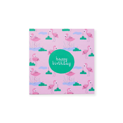 CARD BIRTHDAY - FLAMINGO DANCE