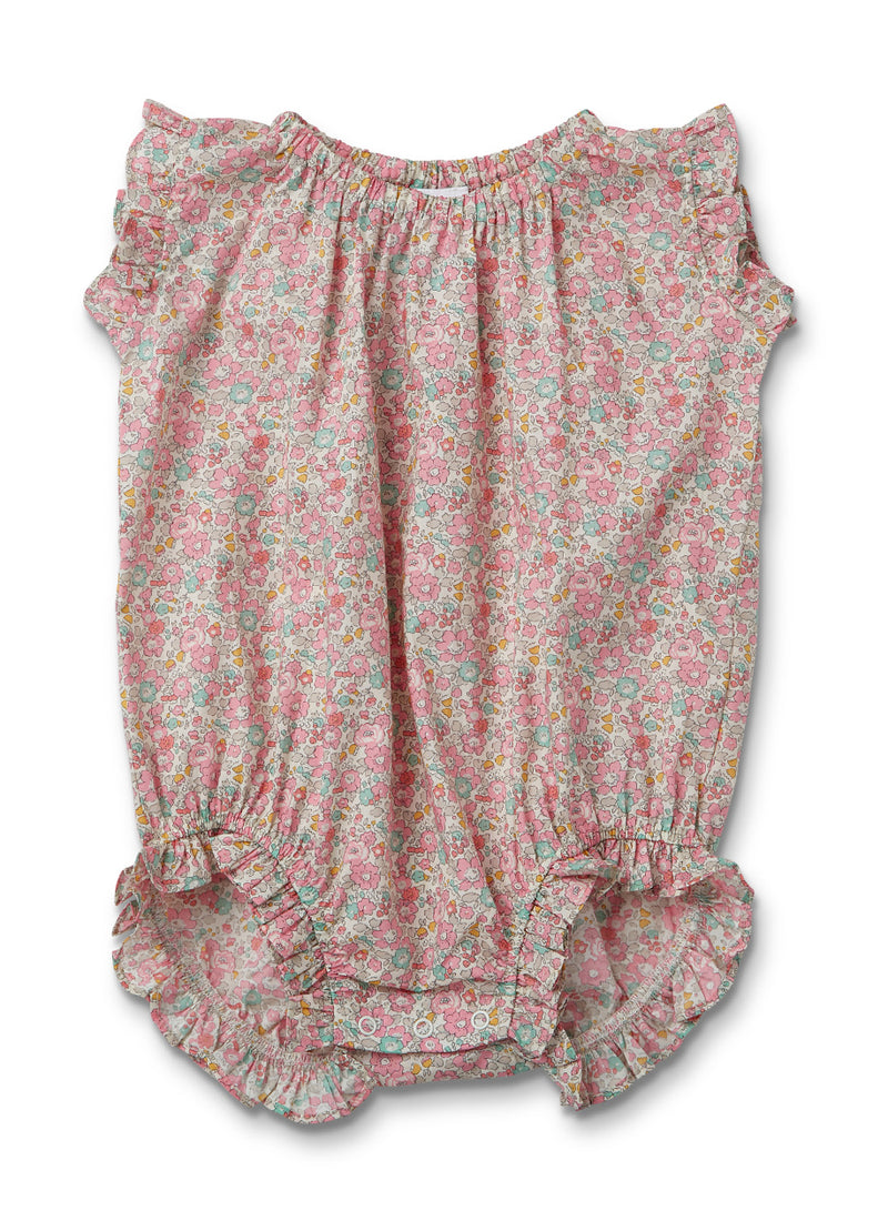 WALNUT LIBERTY FABRIC JANIE ROMPER BETSY ANN PINK