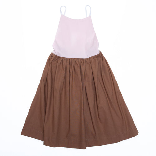 ALEX & ANT CATERINA DRESS PALE PINK/NUTMEG